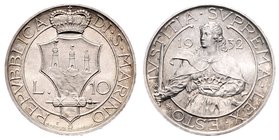 San Marino Republik
 10 Lire 1932 Rom vz/stgl