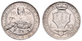 San Marino Republik
 10 Lire 1936 Rom vz/stgl