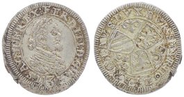 Ferdinand II. als Kaiser 1619 - 1637
 3 Kreuzer 1624 Umschr. mit Doppelpunkten, im Revers STYRI: 1624, die 1 sehr nieder, die 6 sehr hoch. Graz. 2,14...