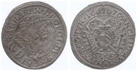 Leopold I. 1657 - 1705
 VI Kreuzer 1676 Wien. 3,30g. Her. 1135 ss/vz