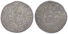 Leopold I. 1657 - 1705
 VI Kreuzer 1683 MM Wien. 3,31g. Her. 1143. kleines Zainende ss/vz
