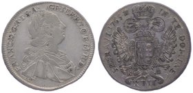 Franz I. Stephan von Lothringen 1745 - 1765
 XVII Kreuzer 1765 KB Kremnitz. 5,98g. Her. 403 ss