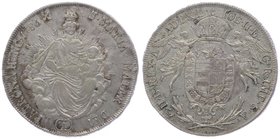 Joseph II. als Alleinregent 1780 - 1790
 1/2 Madonnentaler 1786 A Wien. 13,97g. Her. 162 f.vz