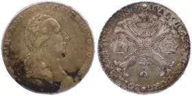 Joseph II. als Alleinregent 1780 - 1790
 Madonnentaler 1786 B Kremnitz. 29,36g. Her. 149 ss