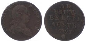 Leopold II. als Kaiser 1790 - 1792
 Liard 1791 Brüssel. 3,90g. Her. 109 f.ss