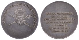 Franz II. 1792 - 1806
 Krönungs - Jeton 1792 Maria Theresa auf die Krönung zur ungarische Königin in Offen, Dm 21,5 mm. Budapest. 2,19g. Novák V-XVII...