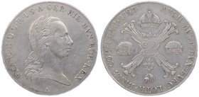 Franz II. 1792 - 1806
 Kronentaler 1793 A Wien. 29,48g. Her. 463 f.ss