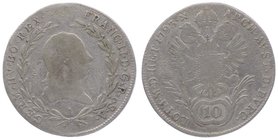 Franz II. 1792 - 1806
 10 Kreuzer 1793 A Wien. 3,56g. Her. 833 s/ss