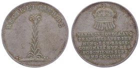 Franz I. 1806 - 1835
 Krönungs - Jeton 1808 Maria Ludovica auf die Krönung zur ungarische Königin in Pressburg, Dm 25,5 mm. Preßburg. 4,42g. Fr. III....