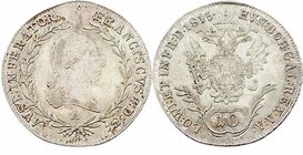 Franz I. 1806 - 1835
 10 Kreuzer 1815 A Wien. 3,89g. Fr. 398 f.vz/vz