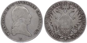 Franz I. 1806 - 1835
 Taler 1815 B Kremnitz. 27,92g. Fr. 138 s/ss