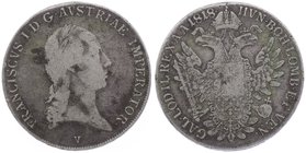 Franz I. 1806 - 1835
 Taler 1818 V Venedig. 27,46g. Fr. 143 s/f.ss