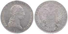 Franz I. 1806 - 1835
 Taler 1820 A Wien. 28,00g. Fr. 150 ss/vz