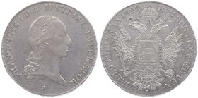 Franz I. 1806 - 1835
 Taler 1822 A Wien. 27,96g. Fr. 163 ss/ss+