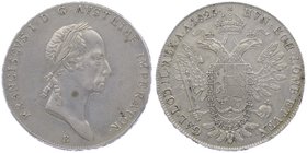 Franz I. 1806 - 1835
 Taler 1825 B Kremnitz. 28,06g. Fr. 183 ss/ss+