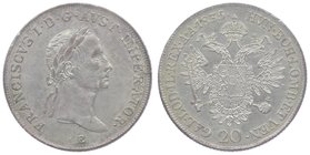 Franz I. 1806 - 1835
 20 Kreuzer 1835 E Karlsburg. 6,68g. Fr. 394 vz
