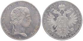 Ferdinand I. 1835 - 1848
 Taler 1838 A Wien. 28,04g. Fr. 764 vz