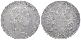 Ferdinand I. 1835 - 1848
 Taler 1845 A Wien. 28,08g. Fr. 772 ss/vz