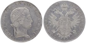 Ferdinand I. 1835 - 1848
 Taler 1848 A Wien. 28,07g. Fr. 775 ss/vz