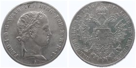 Ferdinand I. 1835 - 1848
 Taler 1848 A Wien. 27,90g. Fr. 775. Hsp. ss