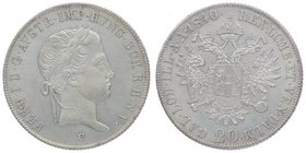 Ferdinand I. 1835 - 1848
 20 Kreuzer 1840 C Prag. 6,66g. Fr. 810 vz