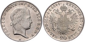 Ferdinand I. 1835 - 1848
 20 Kreuzer 1844 M Mailand. 6,65g. Fr. 827 stgl