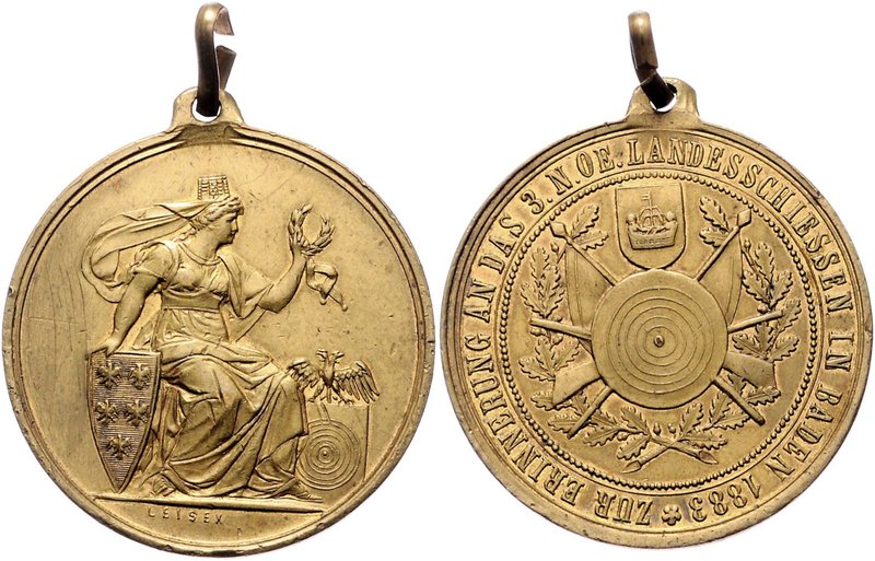 Franz Joseph I. 1848 - 1916
 Schützenmedaille - Me 1883 Schützenpreis auf das I...