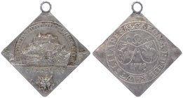 Franz Joseph I. 1848 - 1916
 Ag - Medaille 1894 auf die 22. Generalversammlung des Alpenvereins, Dm 29 x 29 mm. Salzburg. 7,25g. Macho 177 vz