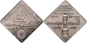 Franz Joseph I. 1848 - 1916
 Schützenmedaille - Ag 1901 Schützenpreis, Klippe auf das Kaiserschießen anlässlich der Enthüllung des Kaiserin Elisabeth...