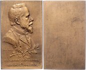 Franz Joseph I. 1848 - 1916
 Schützenmedaille - Br 1907 Schützenpreis des Wiener Schützenvereins dem Oberschützenmeister, von Hans Schaeffer, Dm 50x3...