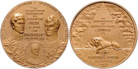 Franz Joseph I. 1848 - 1916
 Br - Medaille 1809-1909 zur Erinnerung an die Kämpfe in Kärnten, von Turner, Dm 36 mm. Wien. 20,61g stgl