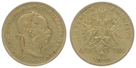 Franz Joseph I. 1848 - 1916
 4 Gulden 1878 Wien. Fr. 1331 f.ss