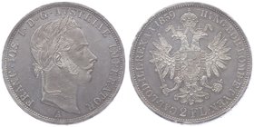 Franz Joseph I. 1848 - 1916
 2 Gulden 1859 A Wien. 24,70g. Fr. 1356 vz