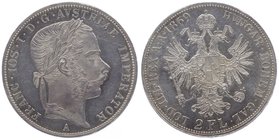 Franz Joseph I. 1848 - 1916
 2 Gulden 1869 A Wien. 24,72g. Fr. 1367 vz/stgl