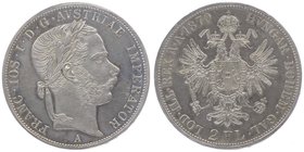 Franz Joseph I. 1848 - 1916
 2 Gulden 1870 A Wien. 24,68g. Fr. 1368 vz/stgl