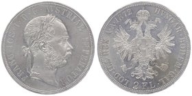 Franz Joseph I. 1848 - 1916
 2 Gulden 1872 Wien. 24,68g. Fr. 1371 vz