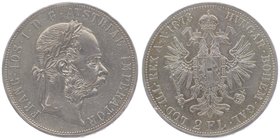 Franz Joseph I. 1848 - 1916
 2 Gulden 1873 Wien. 24,74g. Fr. 1372 ss/vz