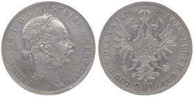 Franz Joseph I. 1848 - 1916
 2 Gulden 1874 Wien. 24,66g. Fr. 1373 vz/f.vz