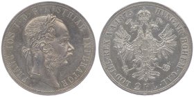 Franz Joseph I. 1848 - 1916
 2 Gulden 1875 Wien. 24,70g. Fr. 1374. win. Kratzer im Avers vz