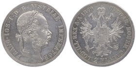 Franz Joseph I. 1848 - 1916
 2 Gulden 1879 Wien. 24,68g. Fr. 1378 f.vz