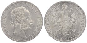 Franz Joseph I. 1848 - 1916
 2 Gulden 1880 Wien. 24,72g. Fr. 1379 ss/vz