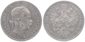 Franz Joseph I. 1848 - 1916
 2 Gulden 1883 Wien. 24,66g. Fr. 1382 ss/vz