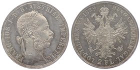 Franz Joseph I. 1848 - 1916
 2 Gulden 1889 Wien. 24,72g. Fr. 1388 vz