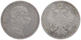Franz Joseph I. 1848 - 1916
 Vereinstaler 1857 A Wien. 18,48g. Fr. 1392 ss/vz