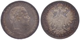 Franz Joseph I. 1848 - 1916
 Vereinstaler 1858 A Wien. 18,50g. Fr. 1393 vz