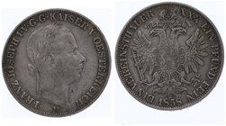 Franz Joseph I. 1848 - 1916
 Vereinstaler 1858 M Mailand. 18,38g. Fr. 1399 f.ss/ss