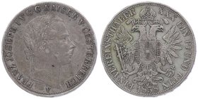 Franz Joseph I. 1848 - 1916
 Vereinstaler 1858 V Venedig. 18,44g. Fr. 1400 ss