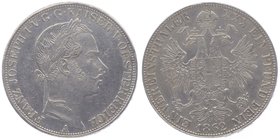 Franz Joseph I. 1848 - 1916
 Vereinstaler 1862 A Wien. 18,50g. Fr. 1411 ss