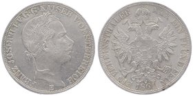 Franz Joseph I. 1848 - 1916
 Vereinstaler 1864 E Karlsburg. 18,50g. Fr. 1420 ss/ss+
