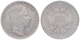 Franz Joseph I. 1848 - 1916
 Gulden 1858 V Venedig. 12,32g. Fr. 1450 ss
